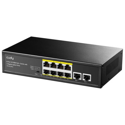 2. CUDY FS1010PG Switch, 8-Port 10/100M PoE+ 120W, 2x GbE Uplink