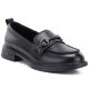 6. Women's leather loafers, black, Vinceza 133115
