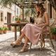 7. Women's leather wedge sandals beige Filippo DS7635