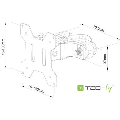 3. TECHLY LED/LCD TV POLE MOUNT 13-30 INCHES 10KG