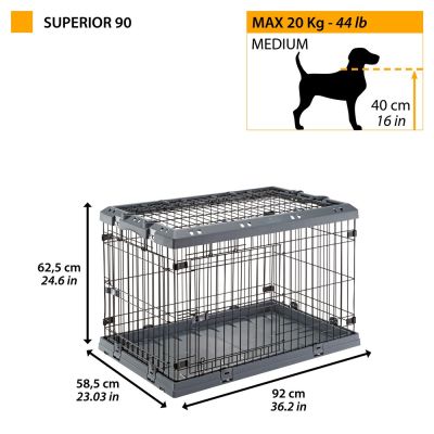 10. FERPLAST Superior 90 - dog cage - 92 x 58.5 x 62.5 cm