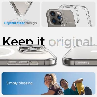 8. Spigen Ultra Hybrid Mag Case with MagSafe for iPhone 14 Pro - Clear/White
