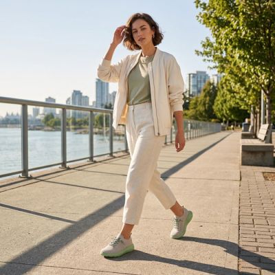 7. Beige women's sports shoes NEWS 26TX02-168
