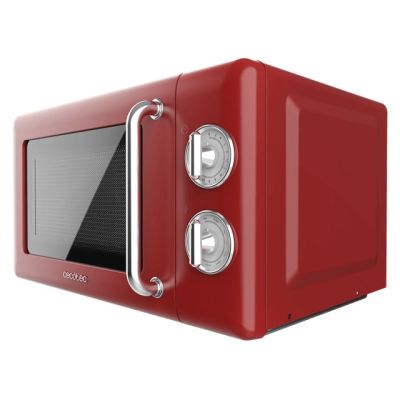 2. Cecotec 01710 Microwave Oven Red, Stainless Steel Microwave Grill Countertop 20 L 700 W