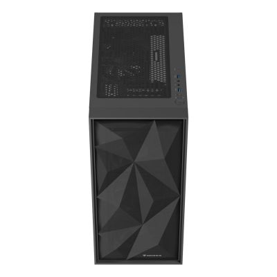 3. NATEC GENESIS DIAXID 605F MIDI TOWER USB-C GAMING CASE WITH WINDOW BLACK