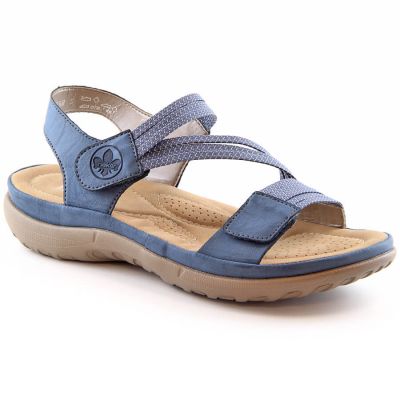 2. Comfortable Rieker W RKR587 blue sandals