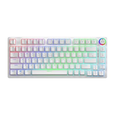 4. SAVIO WIRELESS MECHANICAL KEYBOARD PHENIX WHITE GATERON RED PRO ABS