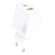Dudao A27TEU PD 30W GaN USB-A USB-C Wall Charger - White