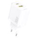 Dudao A27TEU PD 30W GaN USB-A USB-C Wall Charger - White