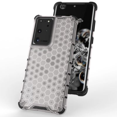 7. Honeycomb case armored cover with a gel frame for Samsung Galaxy S22 Ultra blue