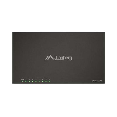 3. LANBERG SWITCH DSM1-1008 8X1GB/S UNMANAGED GIGABIT ETHERNET 12V (METAL HOUSING)