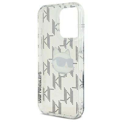 7. Karl Lagerfeld IML Choupette Head Electroplated iPhone 16 Pro Max Case - Clear