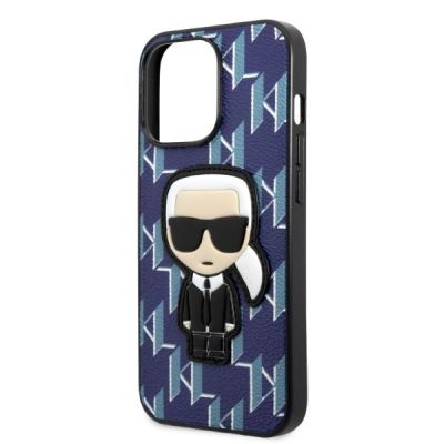 6. Karl Lagerfeld KLHCP13XPMNIKBL iPhone 13 Pro Max 6.7" hardcase blue/blue Monogram Ikonik Patch