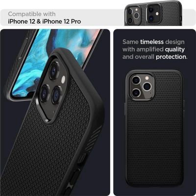 10. Spigen Liquid Air Case for iPhone 12 / iPhone 12 Pro - Matte Black