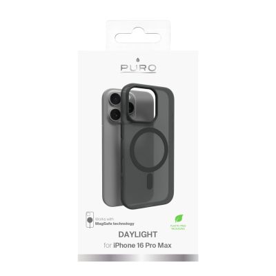 5. Puro Daylight MagSafe Silicone Case for iPhone 16 Pro Max - Black