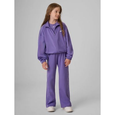 6. Girls' loose sports sweatshirt without hood 4F 4FJRSS26TSWSF3057-51S
