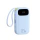 Baseus EnerFill FC31 20000mAh 22.5W Power Bank with Digital Display with 2 Built-in Cables - Blue