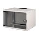 19" 7U wall-mounted network cabinet, SOHO PRO 370 x 540 x 400 mm, glass door, gray, unassembled, 60 kg