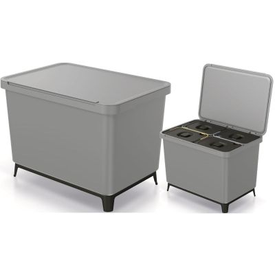 6. WASTE BIN SYSTEMA SORTIBOX 4IN1 SMOOTH GRAY