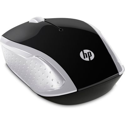 3. HP Maus 200 Kabellos USB-A 3-Tasten Silver/Schwarz