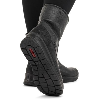 8. Rieker L7760-00 women's waterproof black ankle boots