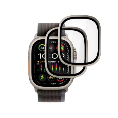 7. Tech-Protect 2-pack tempered glass for Apple Watch Ultra 49mm - silver and black