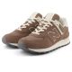 16. New Balance WL574 lifestyle brown women's sneakers (WL574RTS)