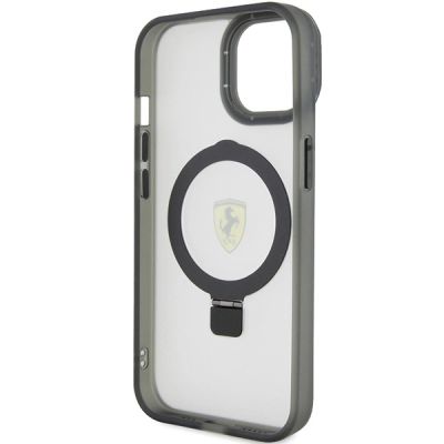 7. Ferrari FEHMP15SUSCAK iPhone 15 6.1" black/black hardcase Ring Stand 2023 Collection MagSafe