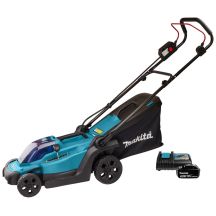 Makita DLM330RT Battery-Powered Push Lawn Mower, Black, Blue