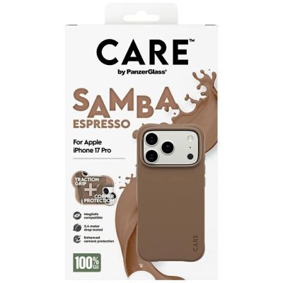 5. CARE by PanzerGlass Fashionable Samba MagSafe Case for iPhone 17 Pro - Brown