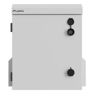 12. WALL-HUNG RACK CABINET 10" HERMETIC IP55 WALL/POLE MOUNTING 320X220X400 GRAY LANBERG (ASSEMBLED)