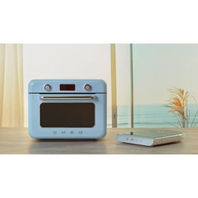 18. Smeg COF01PBEU Small Blue Steam Oven Buttons, Rotary