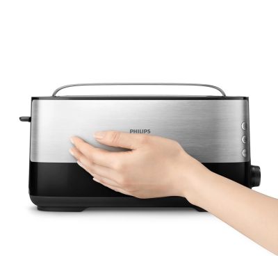 7. Philips Viva Collection HD2692/90 toaster 1 cup 1030 W Black, Metallic