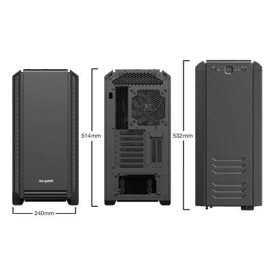 2. BE QUIET! SILENT BASE 601 BGW26 Case (ATX, Extended ATX, Mini ATX, Mini ITX; Black)