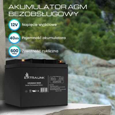 18. EXTRALINK MAINTENANCE-FREE AGM BATTERY 12V 40AH