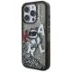 2. Karl Lagerfeld Liquid Glitter Choupette Logo Case for iPhone 16 Pro Max - Black