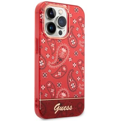 4. Guess GUHCP14XHGBNHR iPhone 14 Pro Max 6.7" red/red hardcase Bandana Paisley