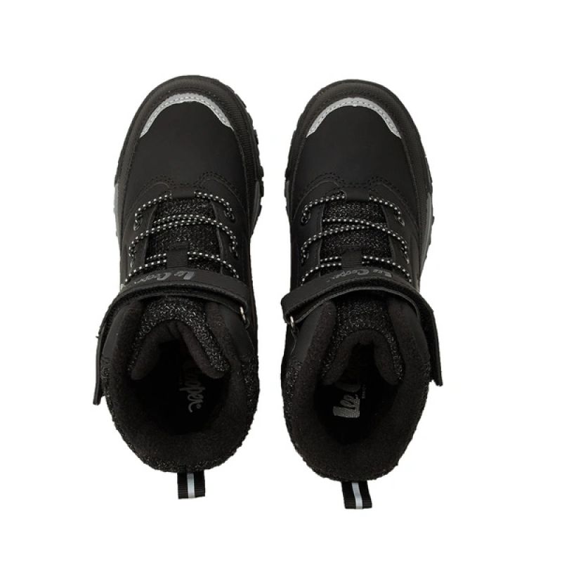 3. Lee Cooper black ankle boots with Velcro closure