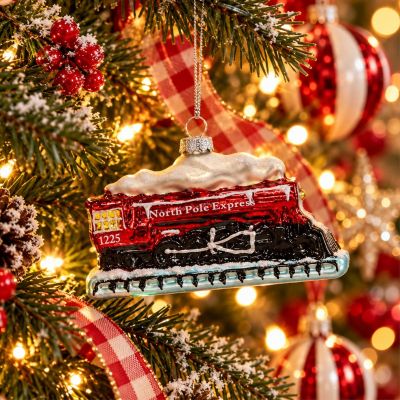 5. GLASS SHAPED ORNAMENT THE POLAR EXPRESS SASKA GIFT & DECOR