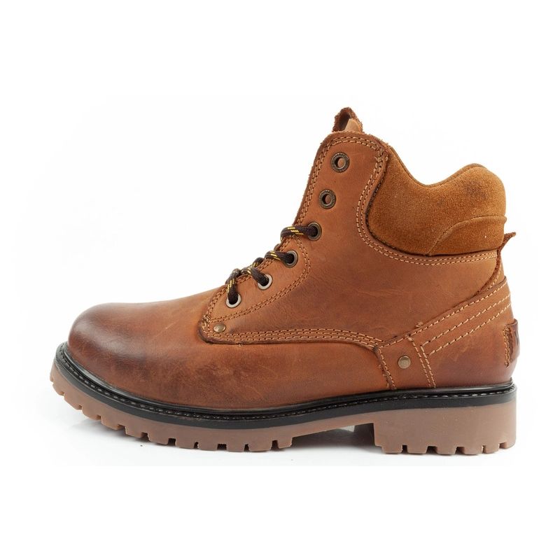 2. Wrangler Yuma men's boots, Chelsea boots, elegant leather, brown, white