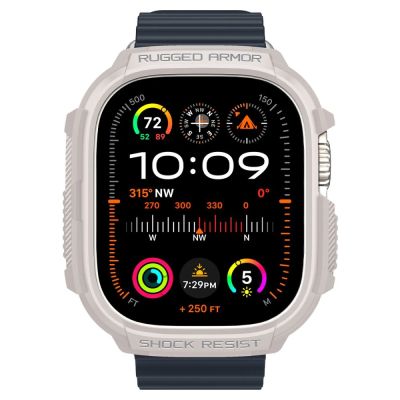 7. Spigen Rugged Armor Case for Apple Watch Ultra 1 / 2 (49mm) - Beige