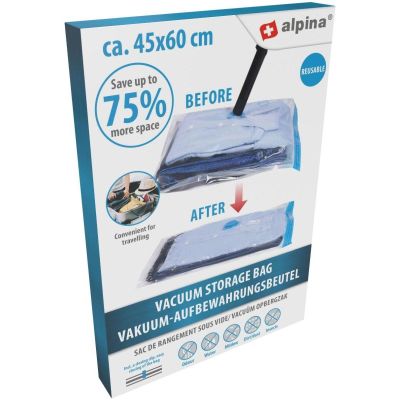 21. VACUUM BAG FOR STORING CLOTHES, BEDDING 45x60cm ALPINA