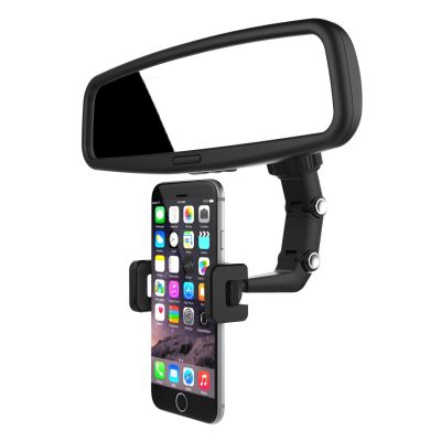 5. Adjustable car rearview mirror holder for smartphone black