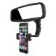 5. Adjustable car rearview mirror holder for smartphone black