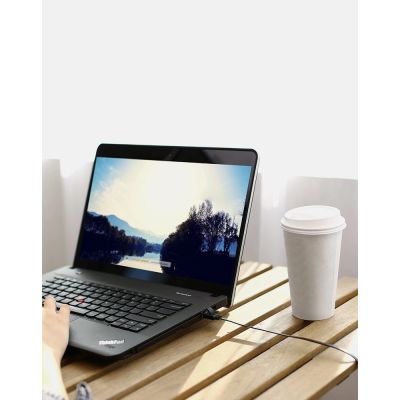 4. Ugreen Flat Cable Internet Cable Ethernet Patchcord RJ45 Cat 6 UTP 1000Mbps 0.5m Black (50183)