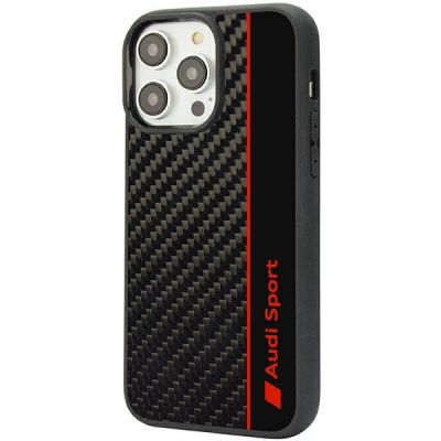 2. Audi Carbon Fiber Stripe iPhone 14 Pro Max 6.7" black/black hardcase AUS-TPUPCIP14PM-R8/D1-BK