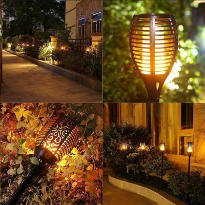 11. SOLAR TORCH LAMP DANCING FLAMES 10X10X79CM 36 LED