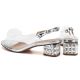 5. Silver Transparent Sandals with Decorative Heel D&A MR62-9100