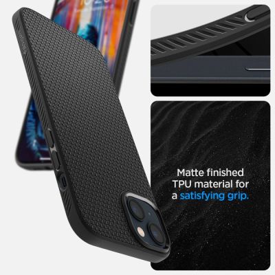 8. Spigen Liquid Air Case for iPhone 14 Plus - Matte Black