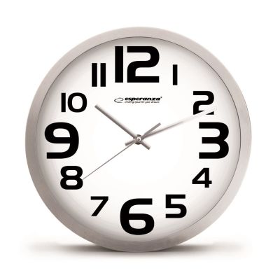 4. ESPERANZA WALL CLOCK ZURICH WHITE EHC013W